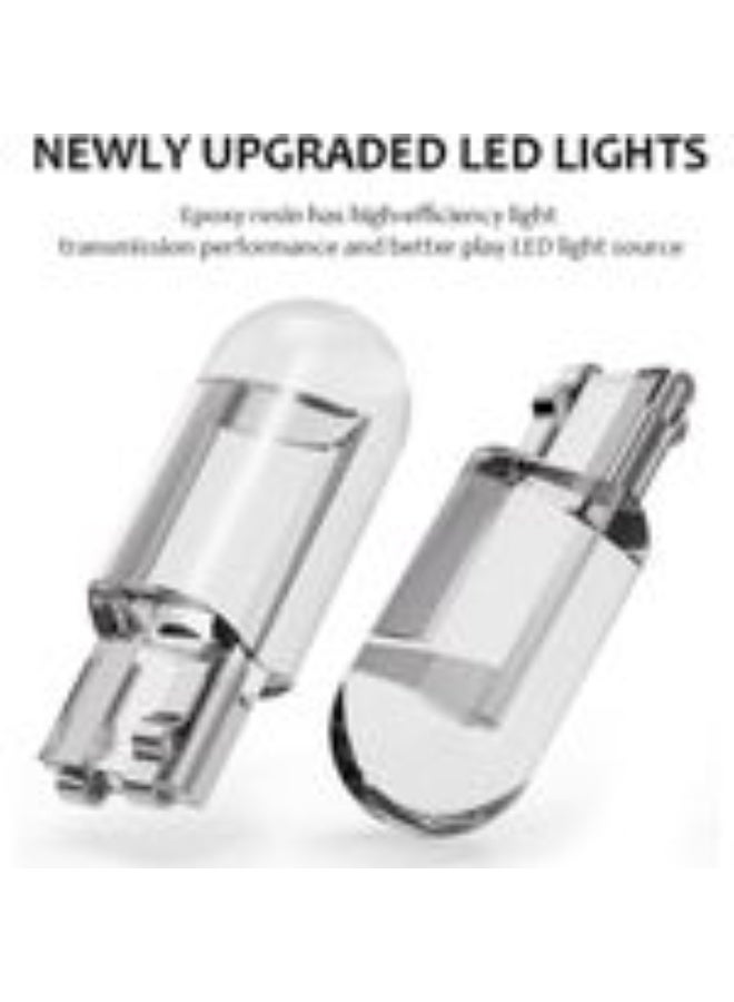 T10-COB Universal Glass Enclosed T10 W5W LED Parking Light Super Bright White 6000K Light Interior Pilot License Plate Dome Indicator Lamp Bulb for Car Bike and Motorcycle (2W, White, 2 PCS) - Image 1